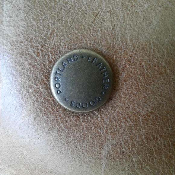 PORTLAND LEATHER GOODS Cappuccino Mini Crossbody Tote Nubuck Patina Boho - Picture 7 of 10